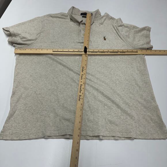 Polo Ralph Lauren Shirt Mens‎ XX Large Grey Custom Slim Fit Polo Top - Picture 5 of 7
